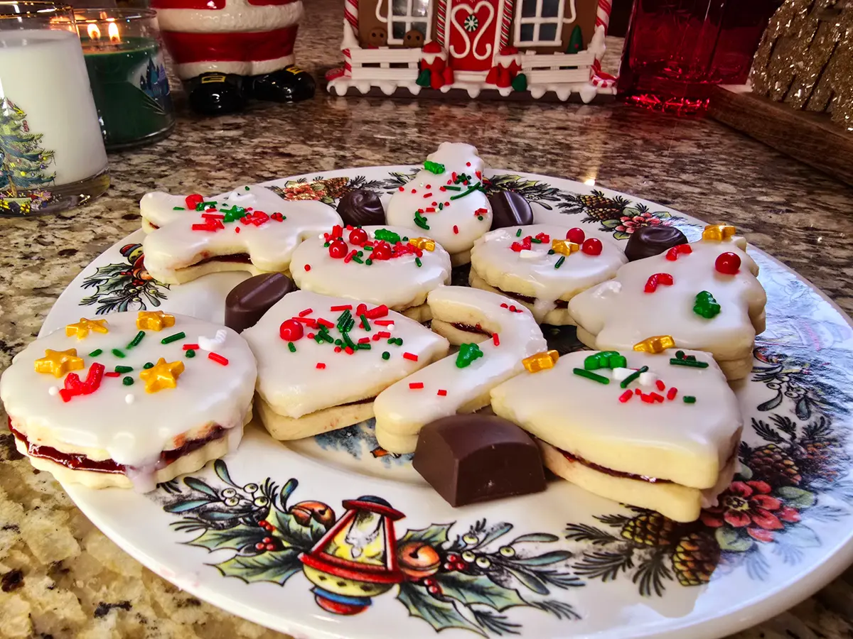 Golden baked imperial cookies on a plate, Food 400's signature award-winning recipe