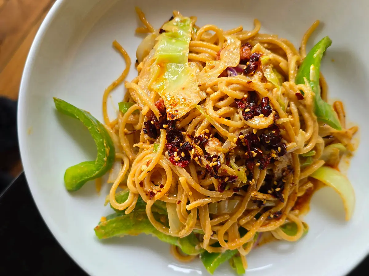 Dan Dan–Inspired Noodles (Without the Meat)