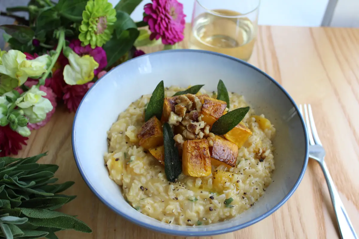 Healthy Brown Rice Butternut Squash Risotto 🍂