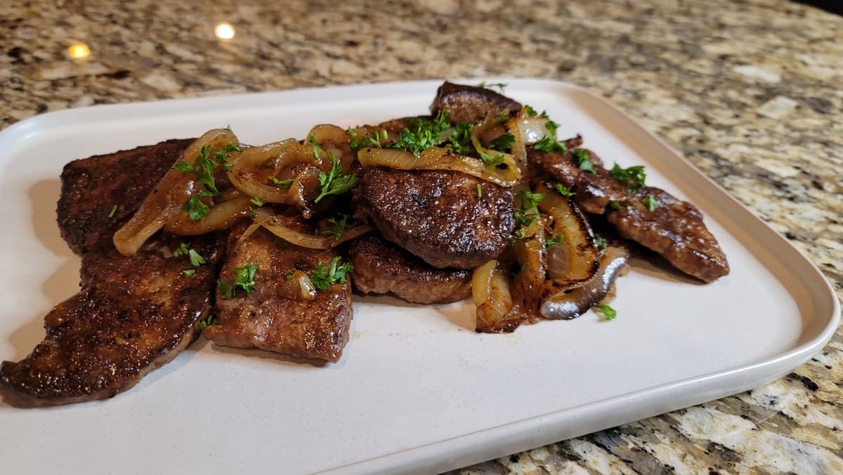 लिवर और प्याज़ preparation step 1