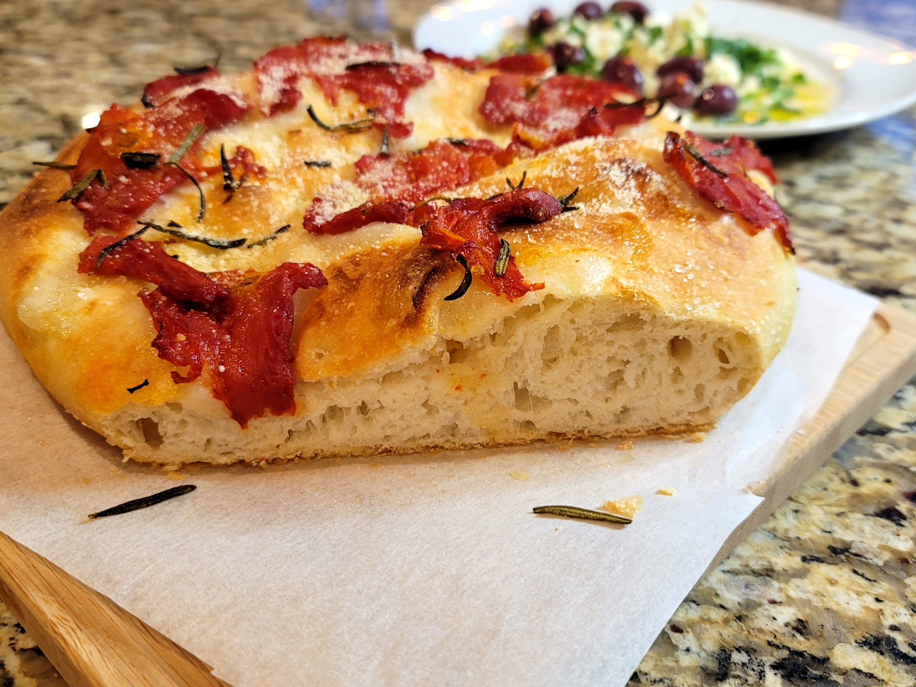 No-Knead Focaccia (Focaccia ohne Kneten)