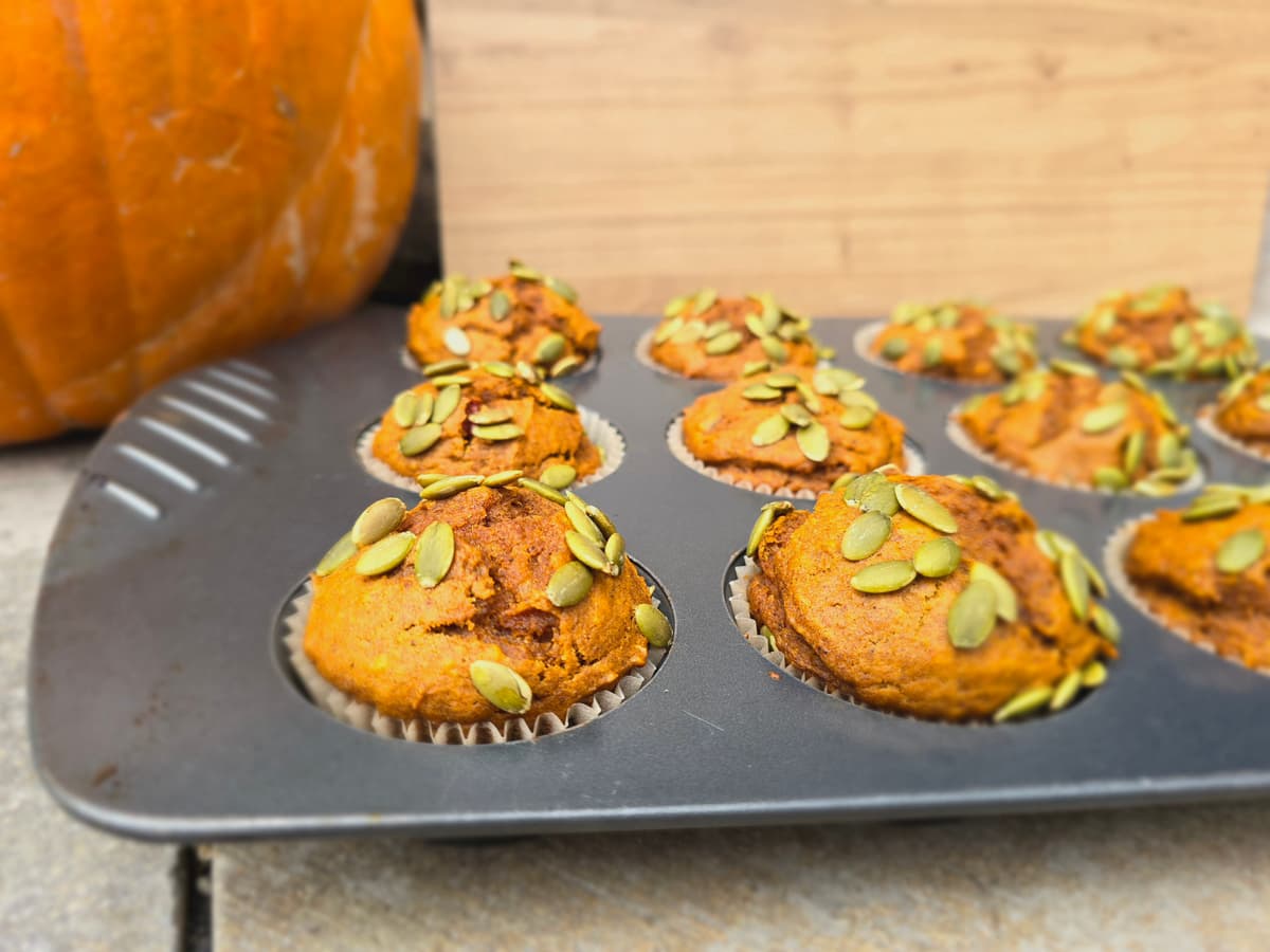 Einfache Kürbismuffins preparation step 1