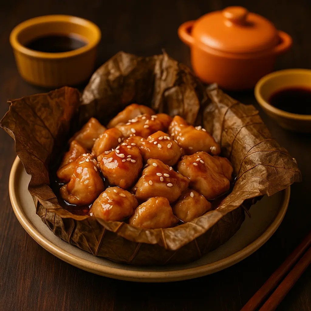 Steamed Chicken in Lotus Leaf (荷叶鸡)
