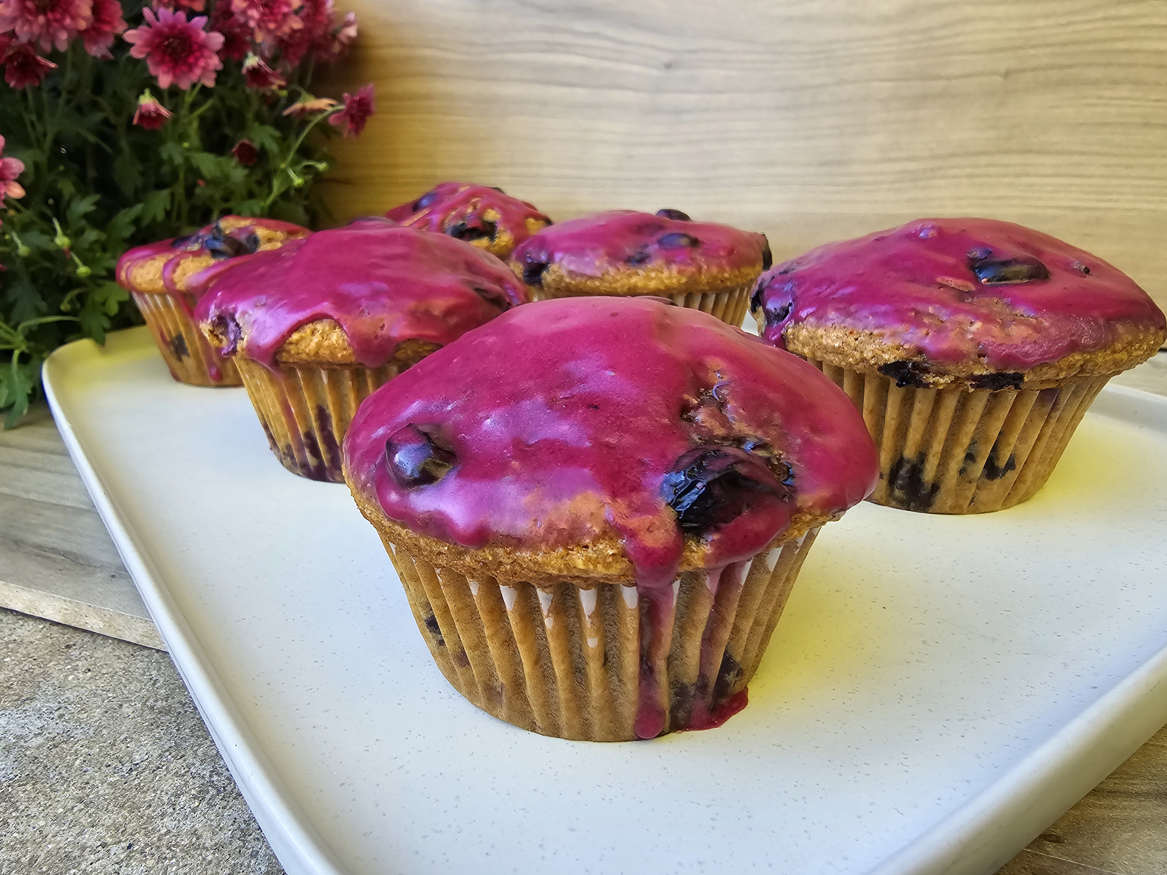 Muffins de Farelo com Blueberry